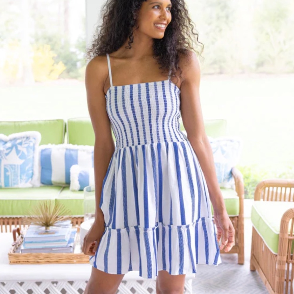 Sail to Sable Smocked Fit and Flare Dress